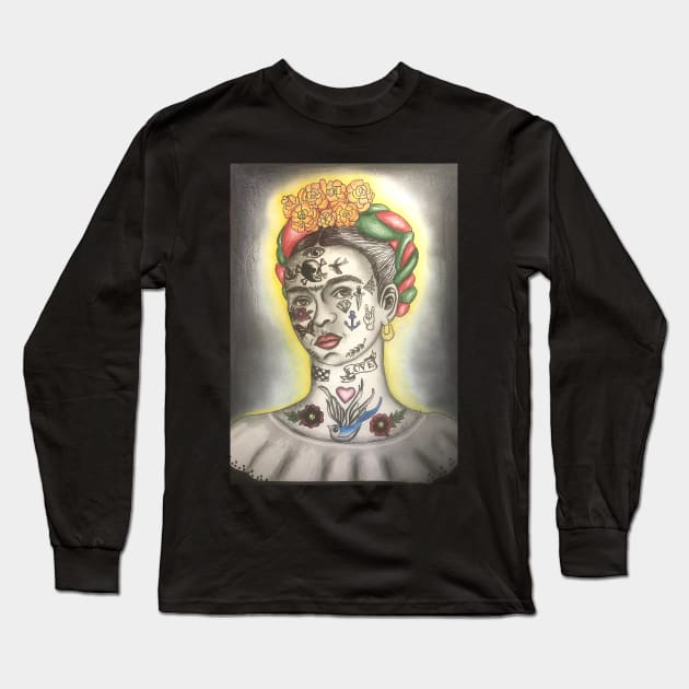 Tatted Up Frida Long Sleeve T-Shirt by Deadboyep